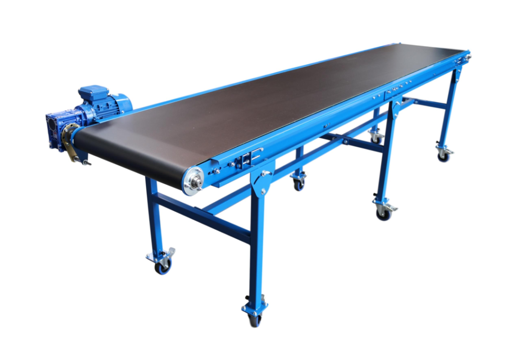 Powered Flat Bed Belt Conveyor